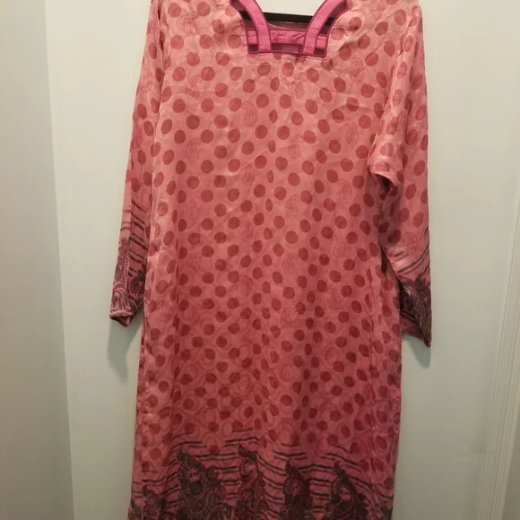 ruched drop waist maxi dress Pastel Pink Pakistani Suit